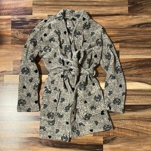 PINK Victoria’s Secret Gray Patterned Robe Size XS